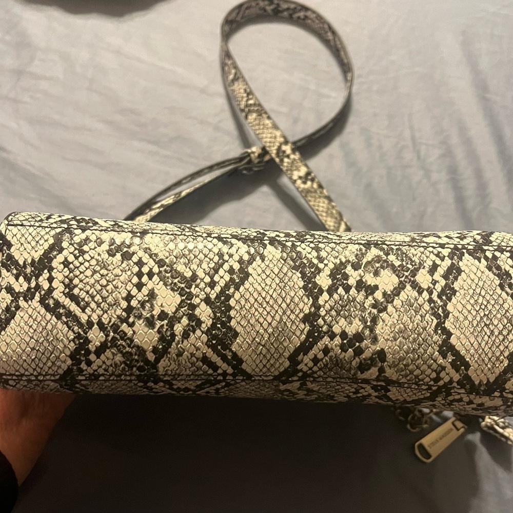 Steve Madden Black And Cream Python Crossbody Bag - image 6